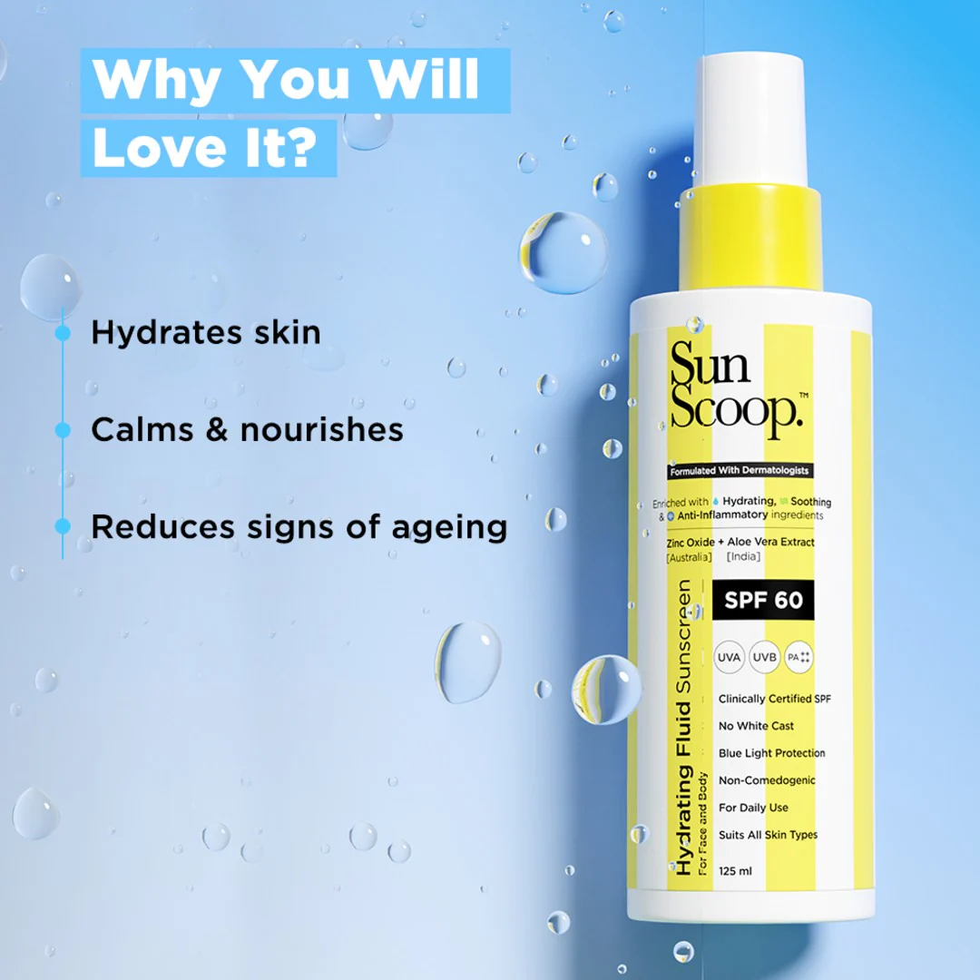 Hydrating Fluid Sunscreen for Face and Body | SPF 60, PA++++ | 125 ml | Pack of 2 - Image 5